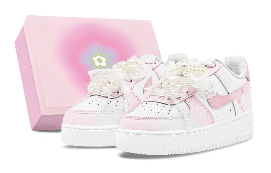 Nike Nike Air Force 1 Abrasion Resistant Abrasion Resistant Low top Skateboard Shoes Women's Pink