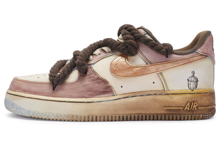 Nike Nike Air Force 1 811 Manufacturing, Acorn Brown Low top Skateboard Shoes Men's Khaki Brown