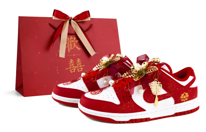 Nike Nike Dunk Slip Resistant Low top Skateboard Shoes Unisex Red