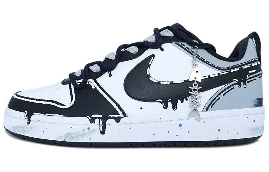 Nike Nike Court Borough Perilous Sea Non slip Lightweight Low top Skateboard Shoes Women's Black White