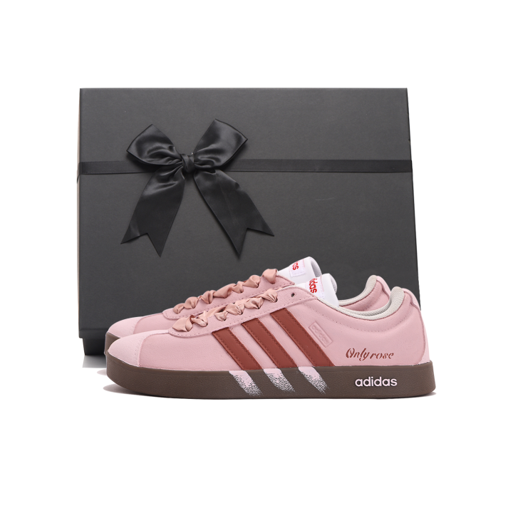 Adidas Adidas VL COURT 2.0 Coverage Abrasion Resistant Coverage Abrasion Resistant Low top Skateboard Shoes Unisex Red Pink
