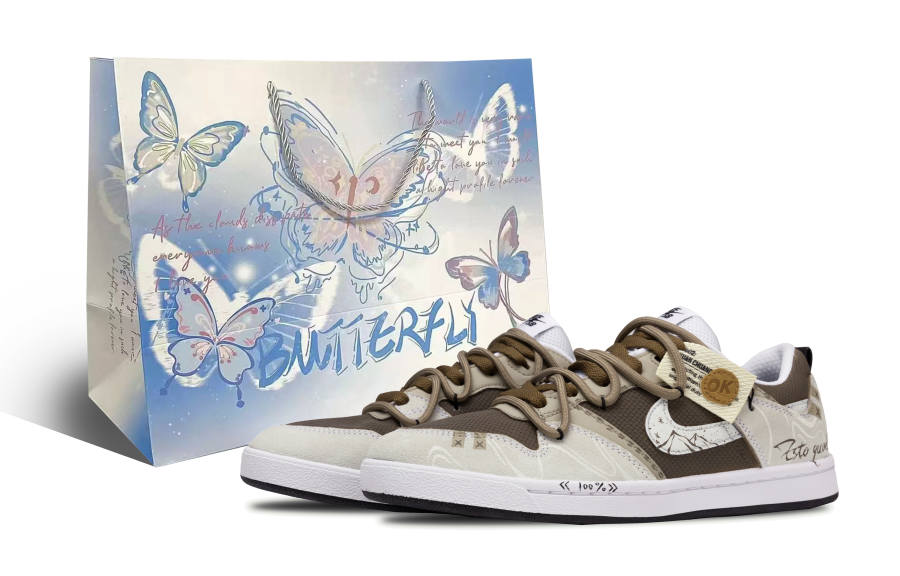 Nike Nike SB Alleyoop London Warm Sun Abrasion Resistant Low top Skateboard Shoes Unisex Beige Brown
