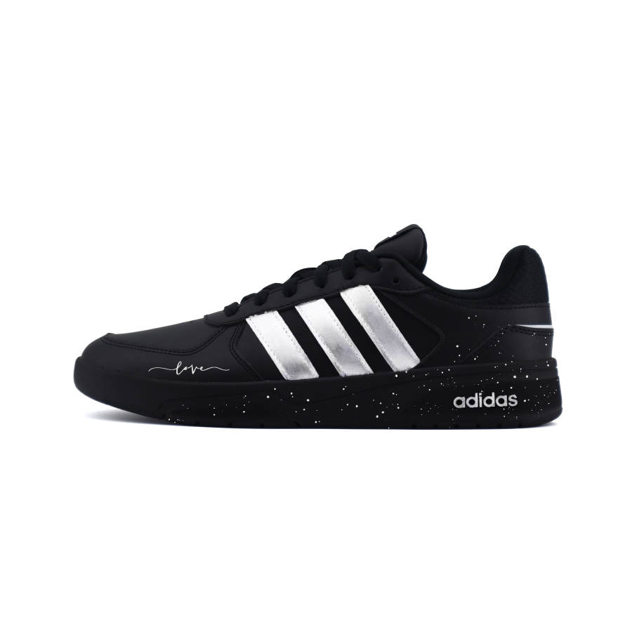 Adidas Neo Courtbeat Cool Silver Low top Skateboard Shoes Unisex Black Silver
