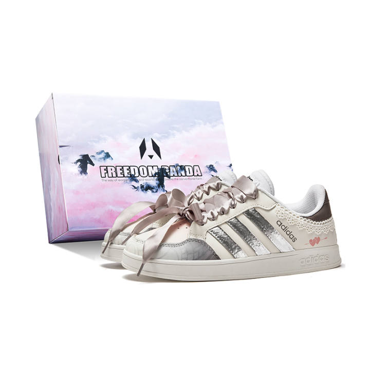 Adidas Adidas BREAKNET 2.0 Freedom Panda, Box, Trainee Cupid Slip Resistant Slip Resistant Low top Skateboard Shoes Men's