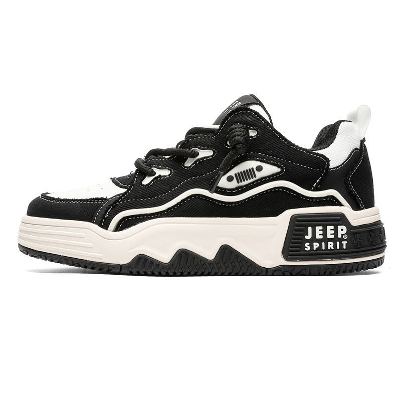 JEEP SPIRIT Low top Puffy Skate Shoes Unisex Graphite Black