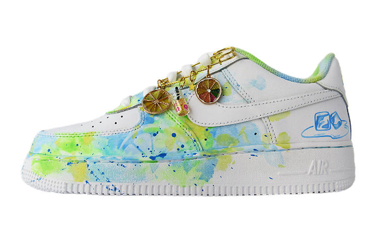Nike Nike Air Force 1 Low top Skateboard Shoes Women's Blue White