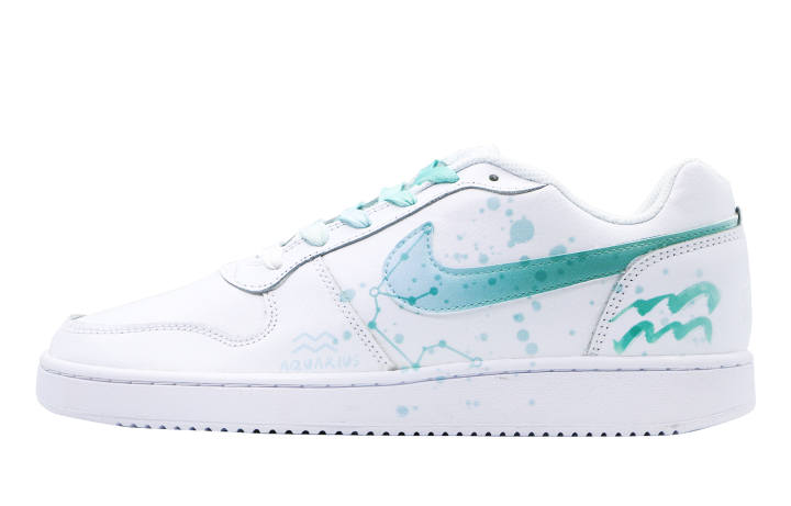 Nike Nike EBERNON Low top Skateboard Shoes Men's White Blue