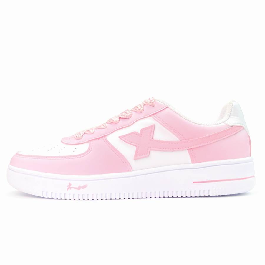 XTEP Air Force 1 Slip Resistant, Abrasion Resistant, Lightweight Low top Skateboard Shoes Unisex Pink
