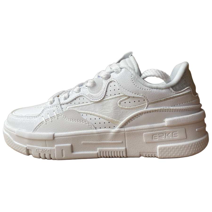 Erke Classic And Versatile Casual Skate Shoes Women's White