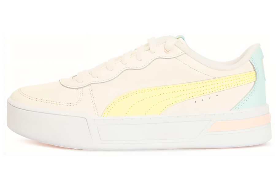 PUMA Skye Trainers Balance Low top Skateboard Shoes Women's Pink Yellow