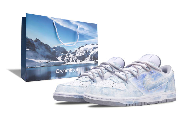 Nike Nike Big Snow Moon Abrasion Resistant Breathable Low top Skateboard Shoes Men's Blue White