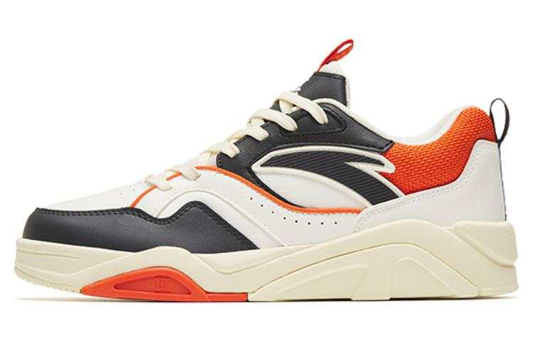 Anta Flame 3.0 Lightweight Cushioning Low top Skateboard Shoes Men's White Orange