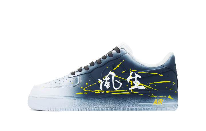 Nike Nike Air Force 1 Abrasion Resistant Abrasion Resistant Low top Skateboard Shoes Unisex Navy Blue