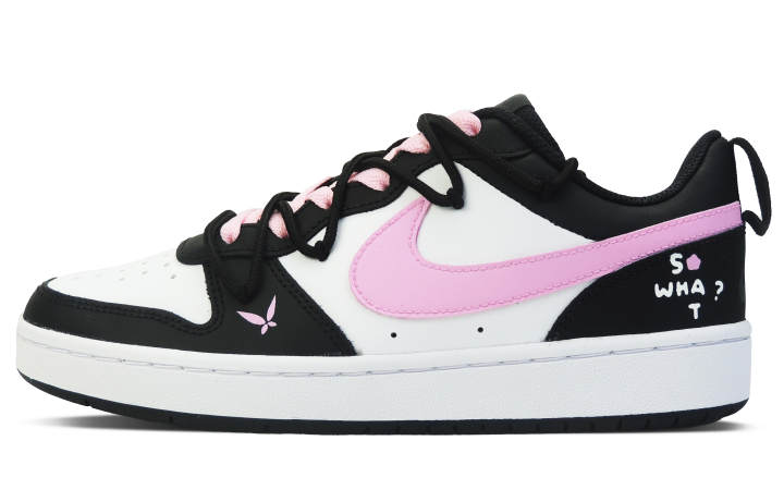 Nike Nike Court Borough Low Black Pink Elf Low top Skateboard Shoes GS Black Pink
