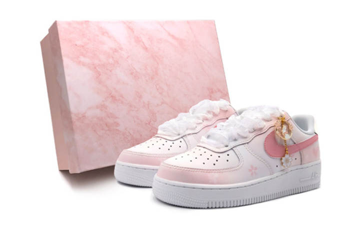 Nike Nike Air Force 1 LE Air Force 1 Leather Slip Resistant Cushioning Abrasion Resistant Low top Skateboard Shoes GS