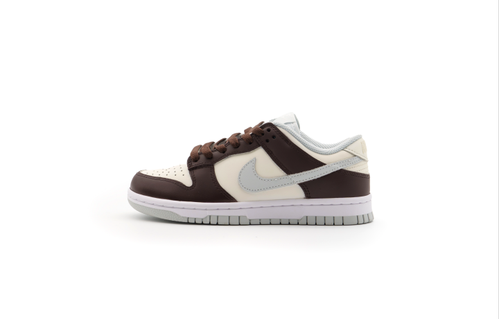 Nike Nike Dunk Slip Resistant Cushioning Abrasion Resistant Low top Skateboard Shoes Women's White Brown