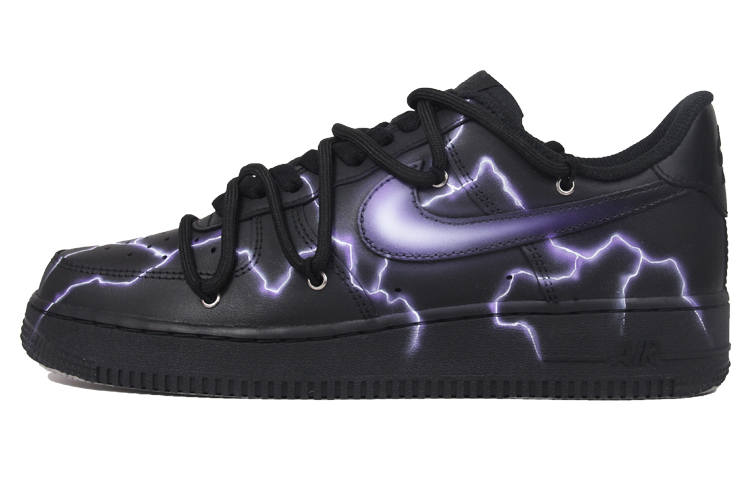 Nike Nike Air Force 1 Low '07 Low top Skateboard Shoes Men's Black Purple
