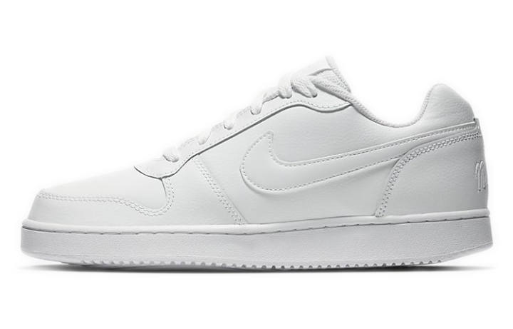 Nike Nike EBERNON Low Genuine Leather Comfortable Coverage Slip Resistant Low top Skateboard Shoes Women's Pure White