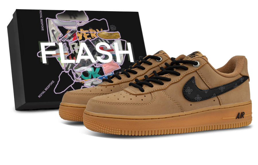 Nike Nike Air Force 1 Secret Floral Jewelry Box Included Leather Abrasion Resistant Lightweight Low top Skateboard Shoes