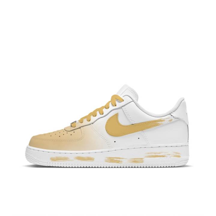 Nike Nike Air Force 1 07 Abrasion Resistant Abrasion Resistant Low top Skateboard Shoes Unisex White Yellow