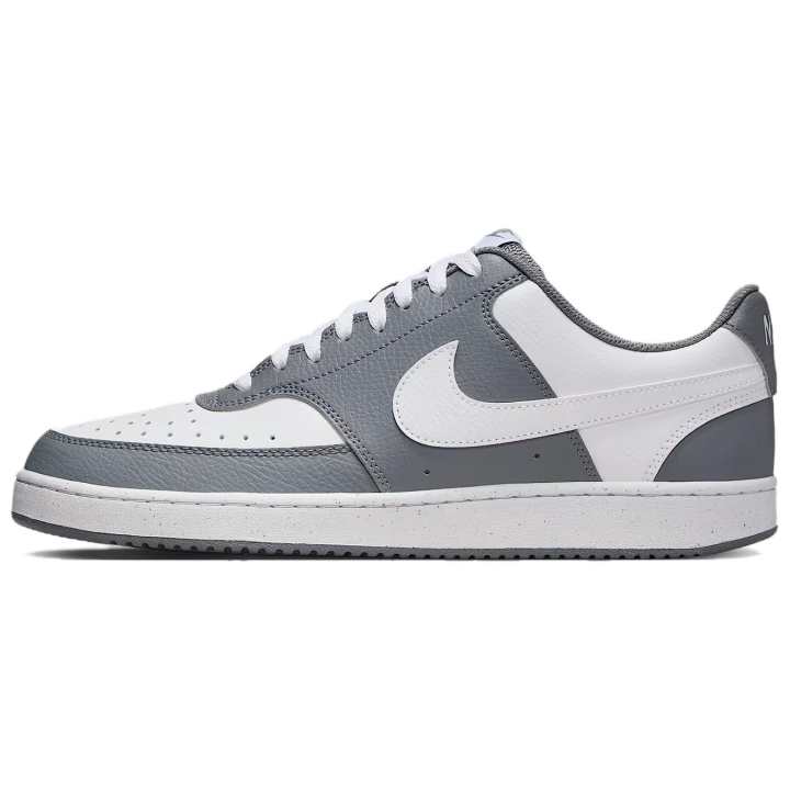 Nike Nike Court Vision Low Synthetic Leather Slip Resistant Low top Skateboard Shoes Men's Gray