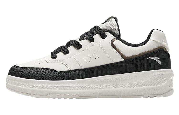 Anta Slip Resistant Abrasion Resistant Low top Skateboard Shoes Women's Black White