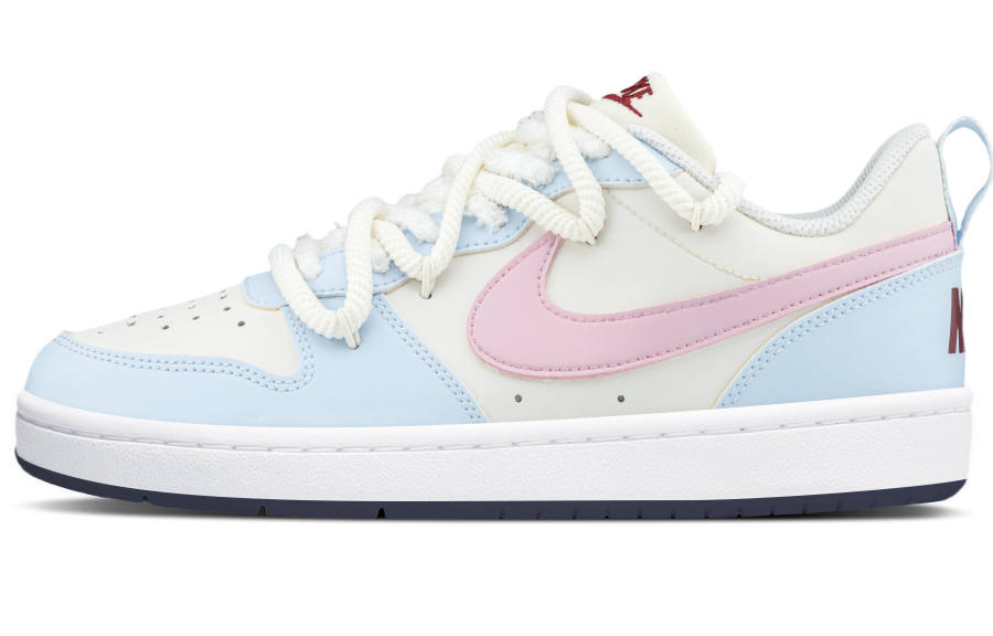 Nike Nike Court Borough PEEKABOO Sea Salt Milk Foam Double Lace Up Slip Resistant Cushioning Slip Resistant Cushioning