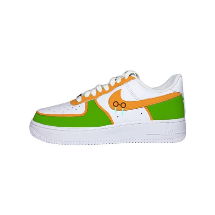 Nike Nike Air Force 1 Ban Anxiety Low top Skateboard Shoes Women's White Green Orange