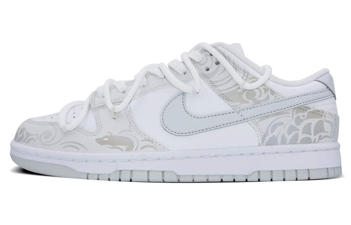 Nike Nike Dunk Low top Skateboard Shoes Men's Gray White