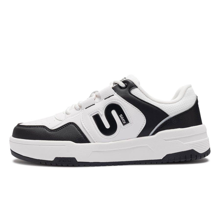 SAIQI Low top Skateboard Shoes Men's Panda Black