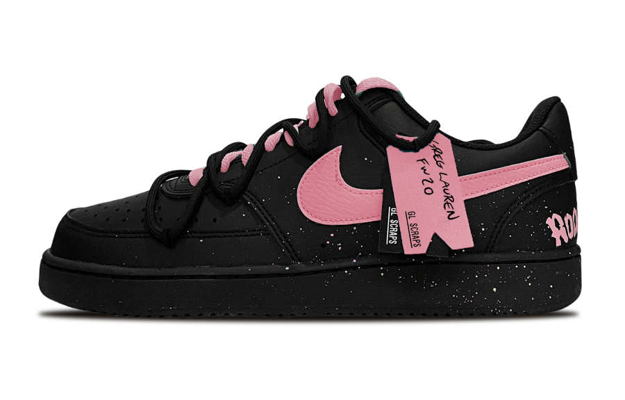 Nike Nike Court Vision Slip Resistant Slip Resistant Low top Skateboard Shoes Unisex Black Pink