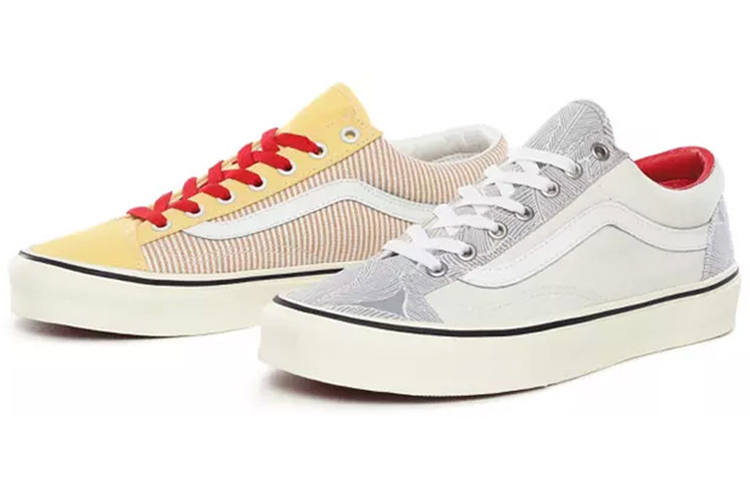 Vans Mismatch Style 36 Mix And Match Stripes Floral 'White Yellow'