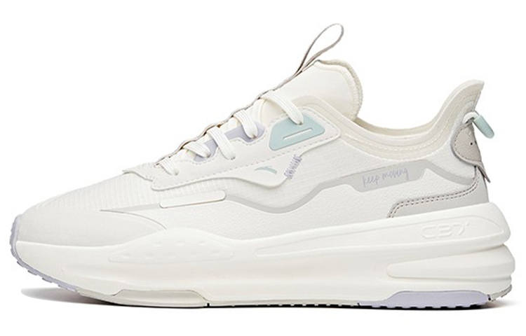 Anta C37 Life Collection Abrasion Resistant Breathable Low top Skateboard Shoes Women's White Gray