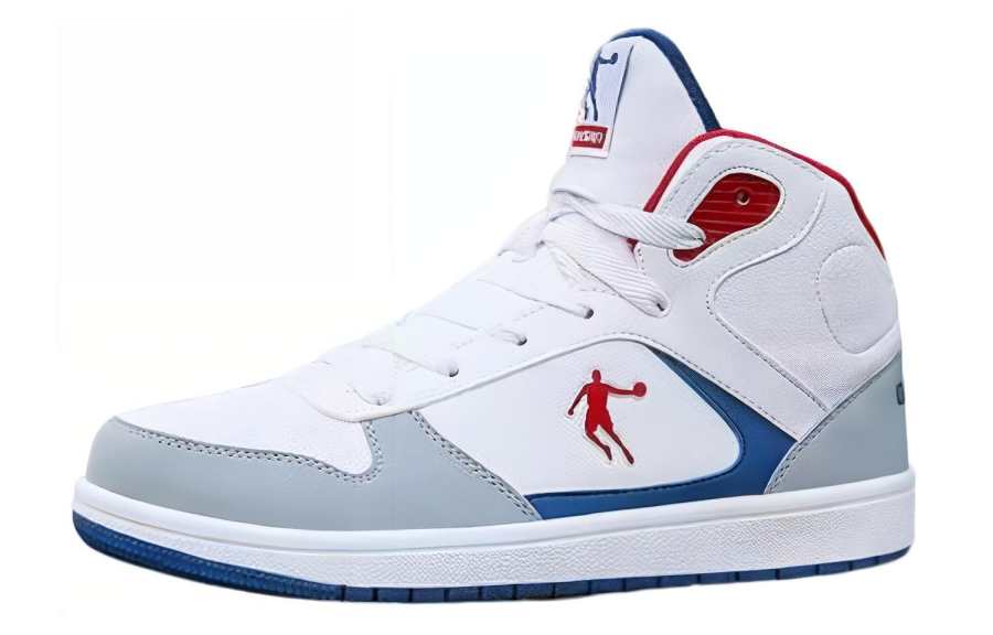 QIAODAN Air Force 1 Comfortable Coverage High top Skateboard Shoes Men's Blue