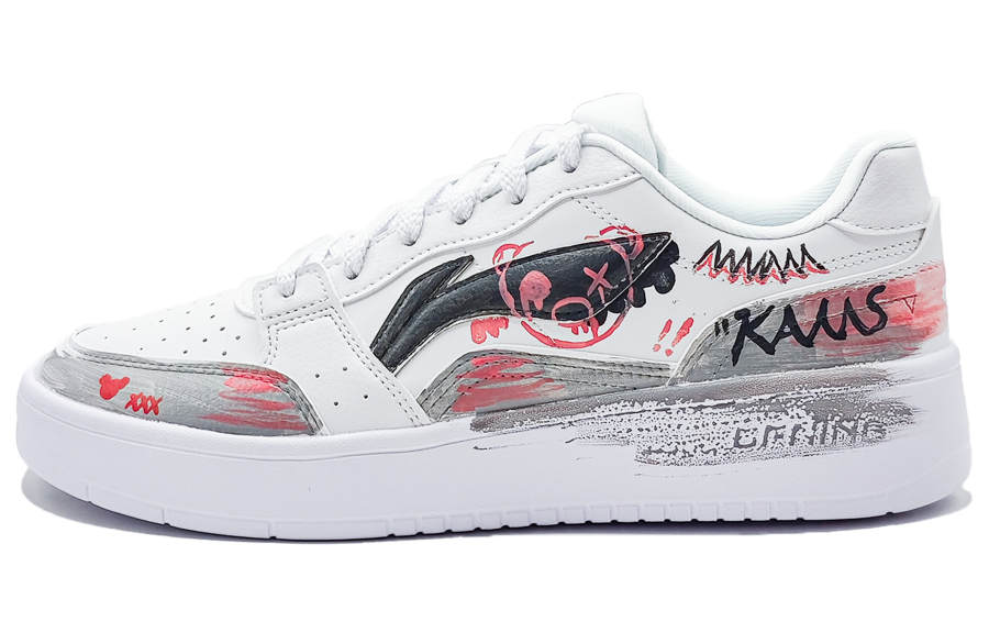 Li-Ning Li Ning Sycee Slip Resistant Cushioning Abrasion Resistant Low top Skateboard Shoes Men's White