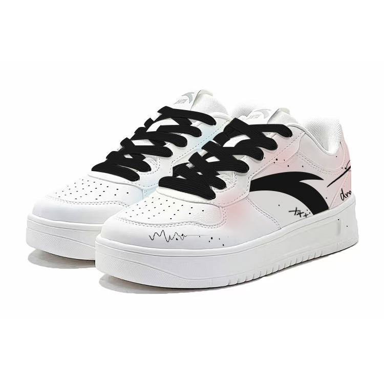 Anta Low top Skateboard Shoes Unisex Blue Pink Mismatched