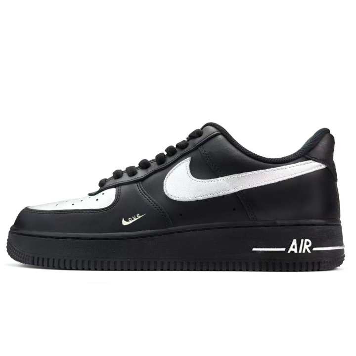 Nike Nike Air Force 1 Dark Sky Silver Wing Abrasion Resistant Low top Skateboard Shoes Unisex Silver Black