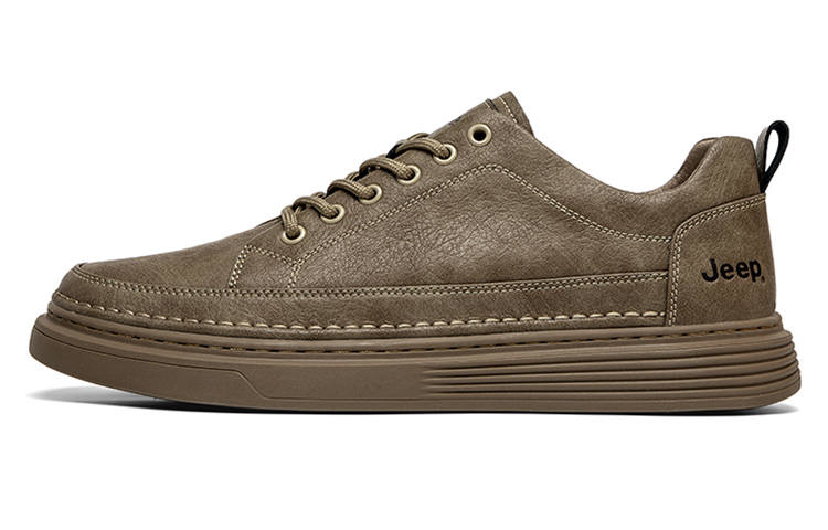 Jeep Low top Skateboard Shoes Men's Camel