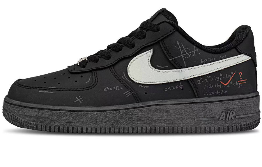 Nike Nike Air Force 1 Synthetic Leather Quick Dry Quick Dry Low top Skateboard Shoes Unisex Black