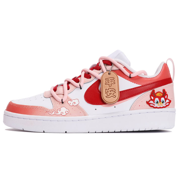 Nike Nike Court Borough Low top Skateboard Shoes Women's Red White