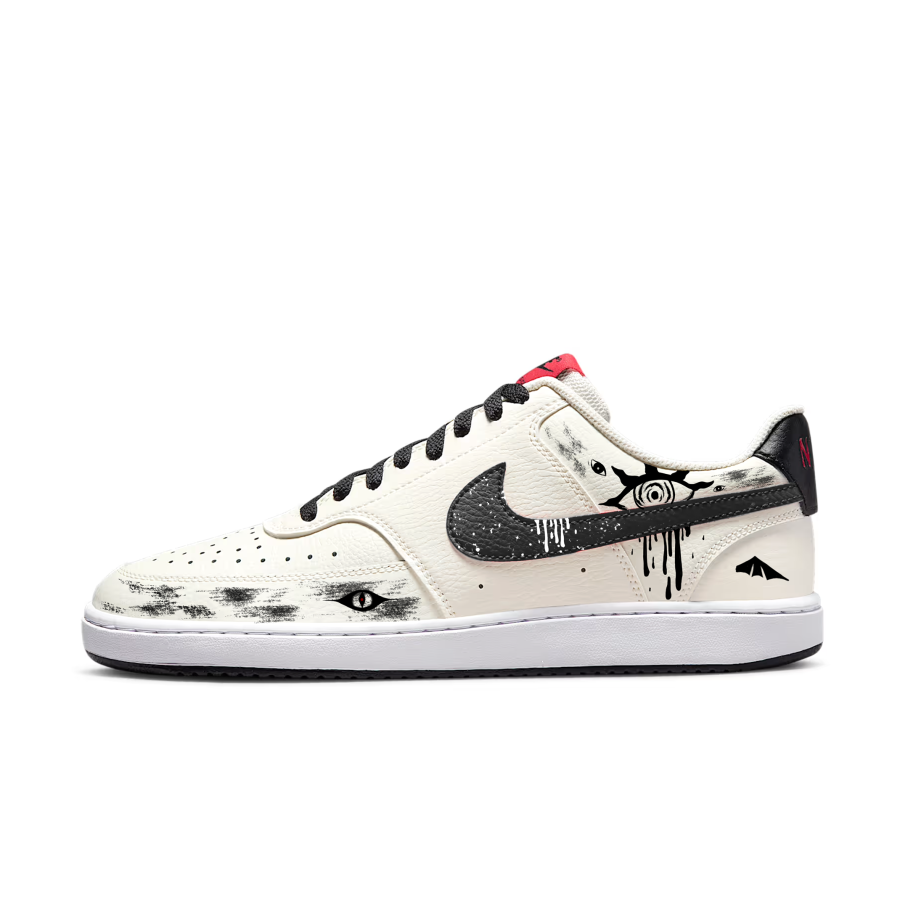 Nike Nike Court Vision 1 Abrasion Resistant Abrasion Resistant Low top Skateboard Shoes Unisex Black White