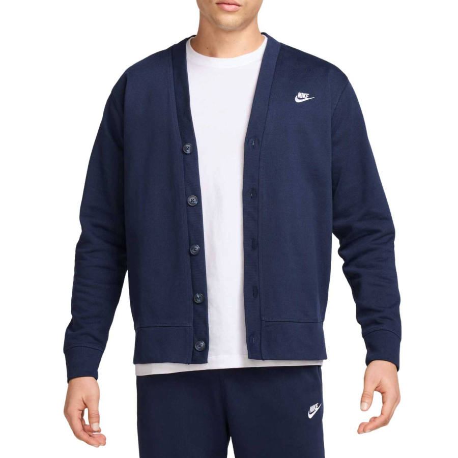 Nike Nike Club Knitwear Men's Obsidian/White V Neck Moderate