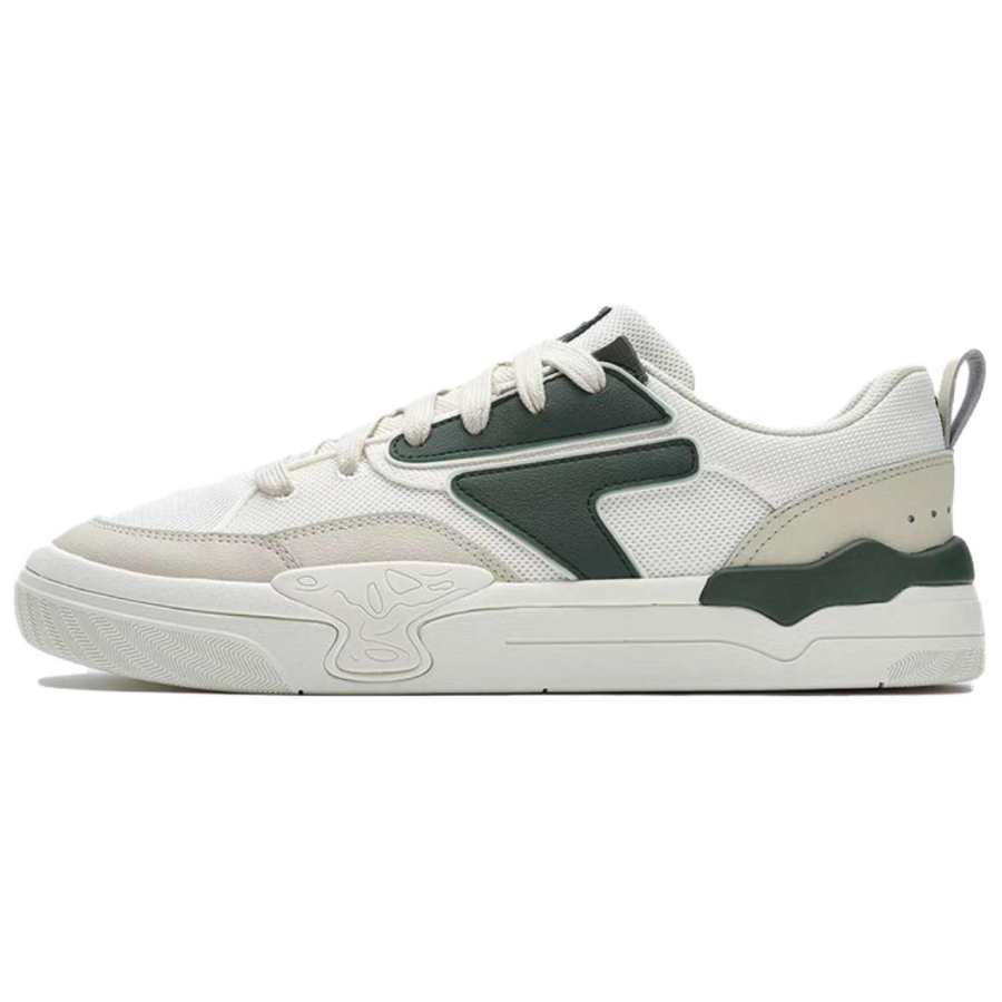 FILA FUSION Comfortable Balance Lightweight Breathable Low top Skateboard Shoes Men's White Beige Yellow