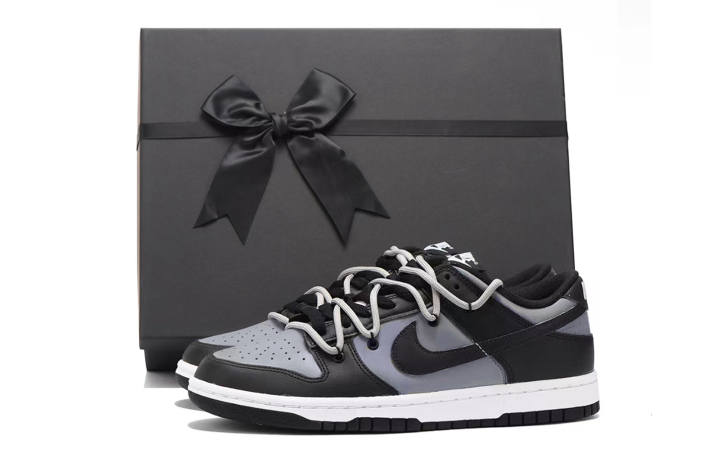 Nike Nike Dunk Coverage Abrasion Resistant Low top Skateboard Shoes Unisex Black White