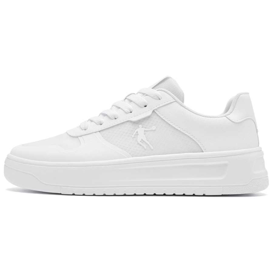 QIAODAN Shiro Dragon Low top Skateboard Shoes Men's White