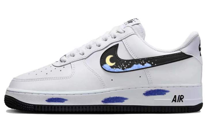 Nike Nike Air Force 1 Low Starry Moon Dream, Falling Moon Galaxy Slip Resistant Abrasion Resistant