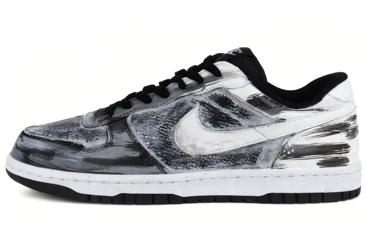 Nike Nike Big Abrasion Resistant Abrasion Resistant Low top Skateboard Shoes Men's Black White Gray