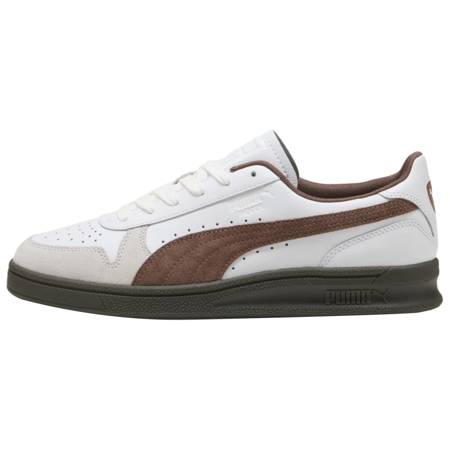 PUMA Indoor Classic Vintage Skateboard Shoes Unisex White Brown