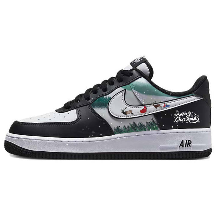 Nike Nike Air Force 1 Slip Resistant, Abrasion Resistant, Lightweight Low top Skateboard Shoes Unisex Black White