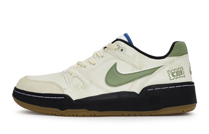 Nike Nike Full Force Skateboard Shoes Men's Low Top Beige/Black/Green